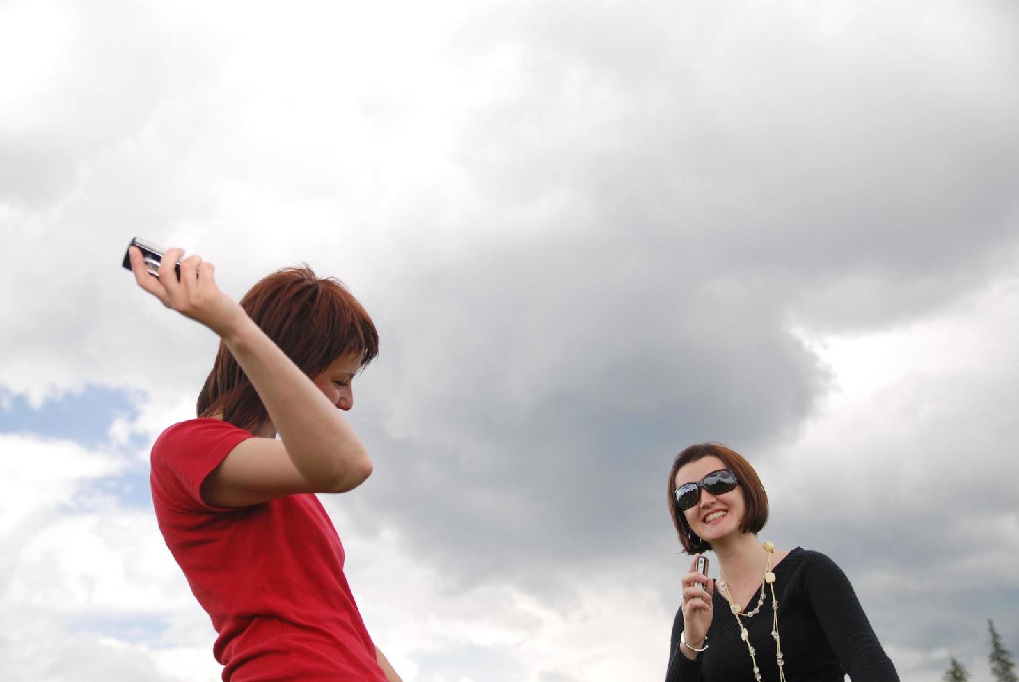 girl with mobile phone photo