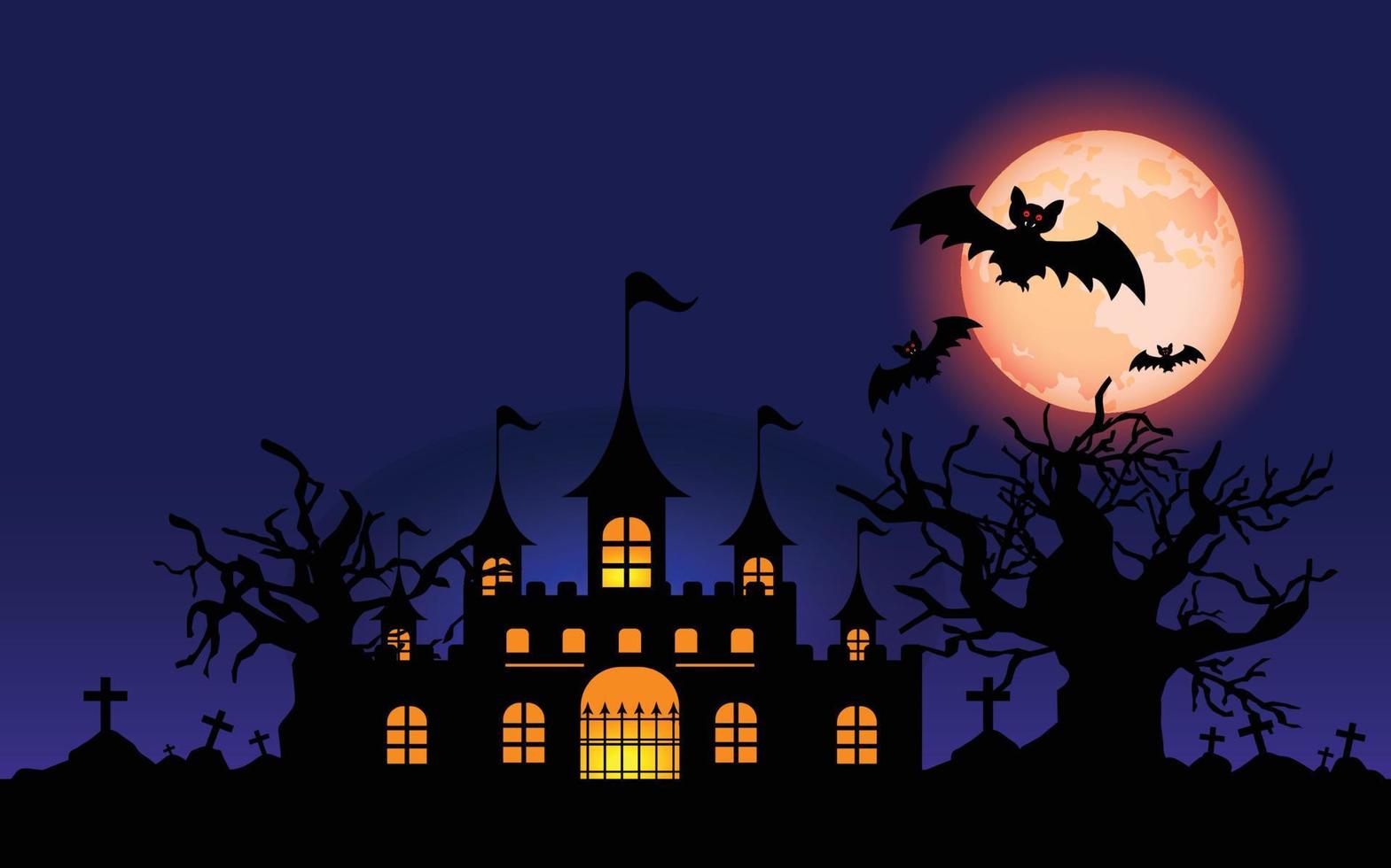 feliz halloween, manos y murciélagos zombies, letras navideñas para banner, ilustración vectorial. vector