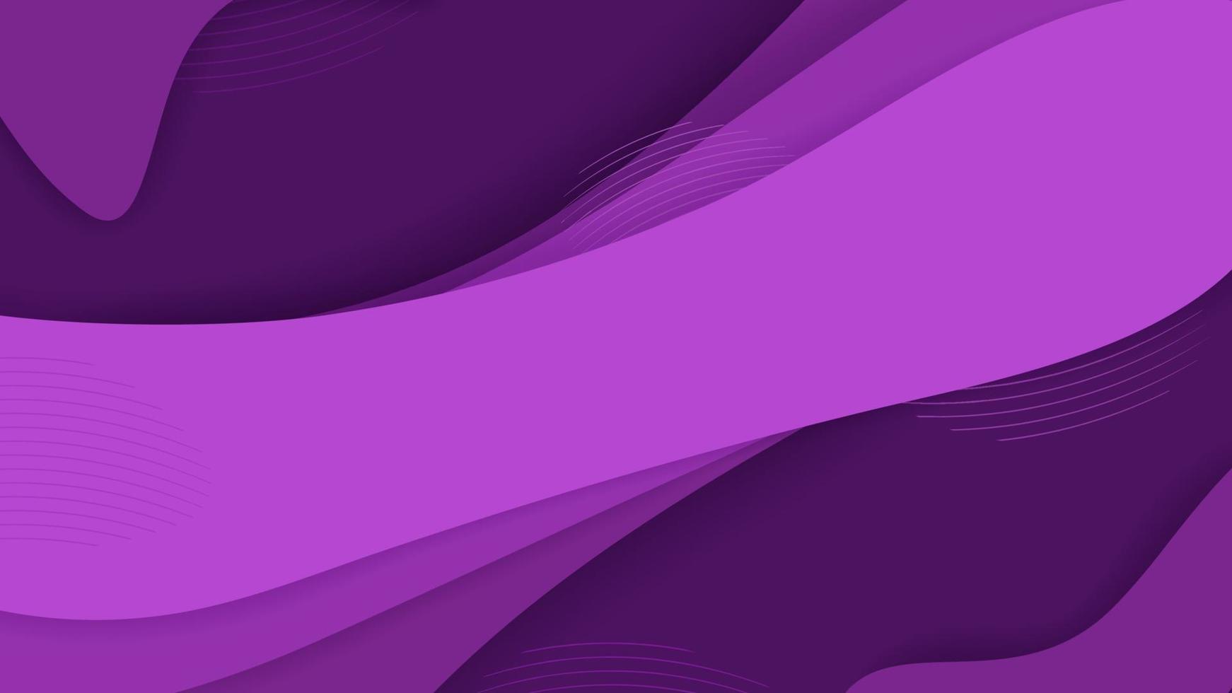 Futuristic purple gradient 3d wave shapes with line colored background vector graphic illustration. Abstract colorful liquid neon geometric backdrop creative design