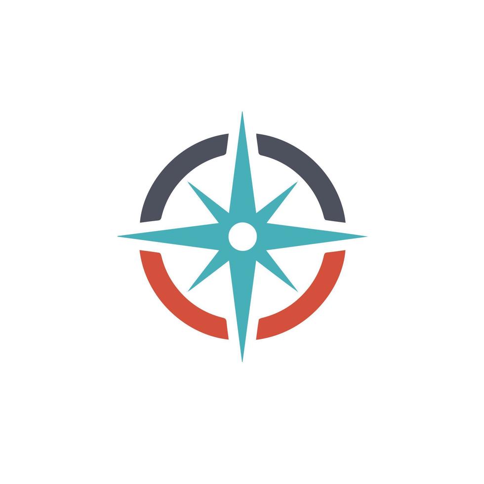 Compass, flat style vector design