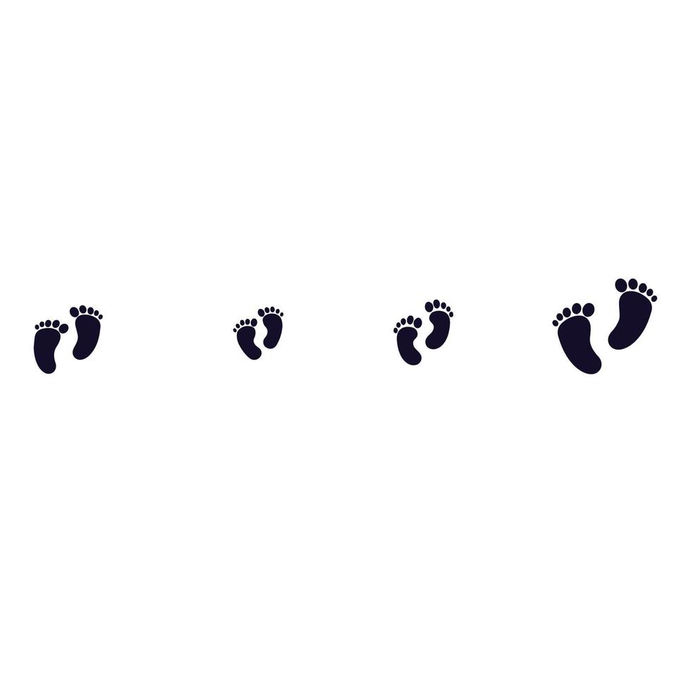 baby foot prints vector