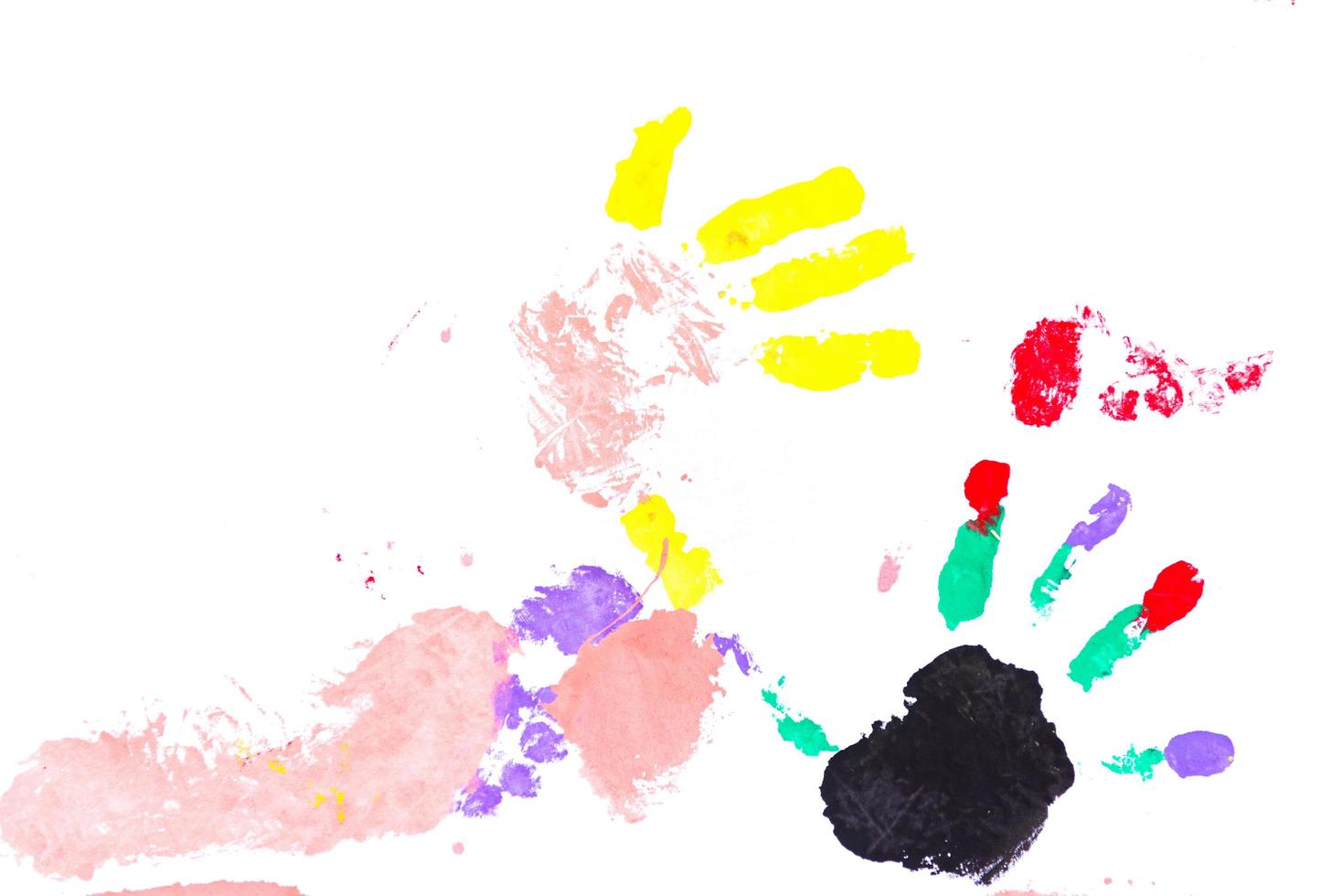 colorful hands and foots print photo