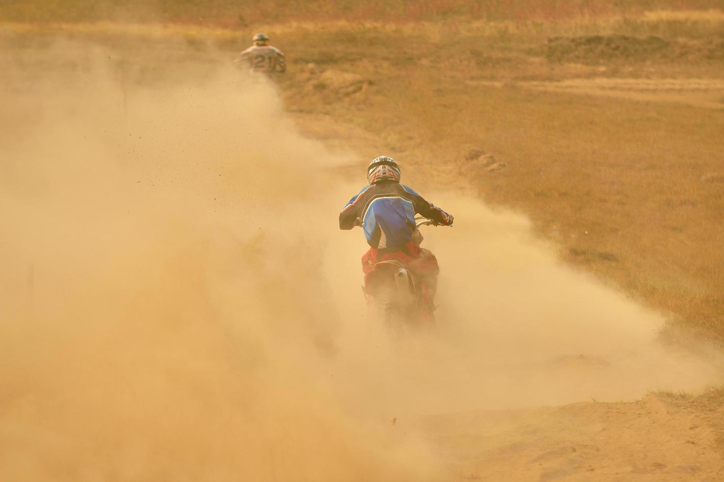 vista de moto de motocross foto