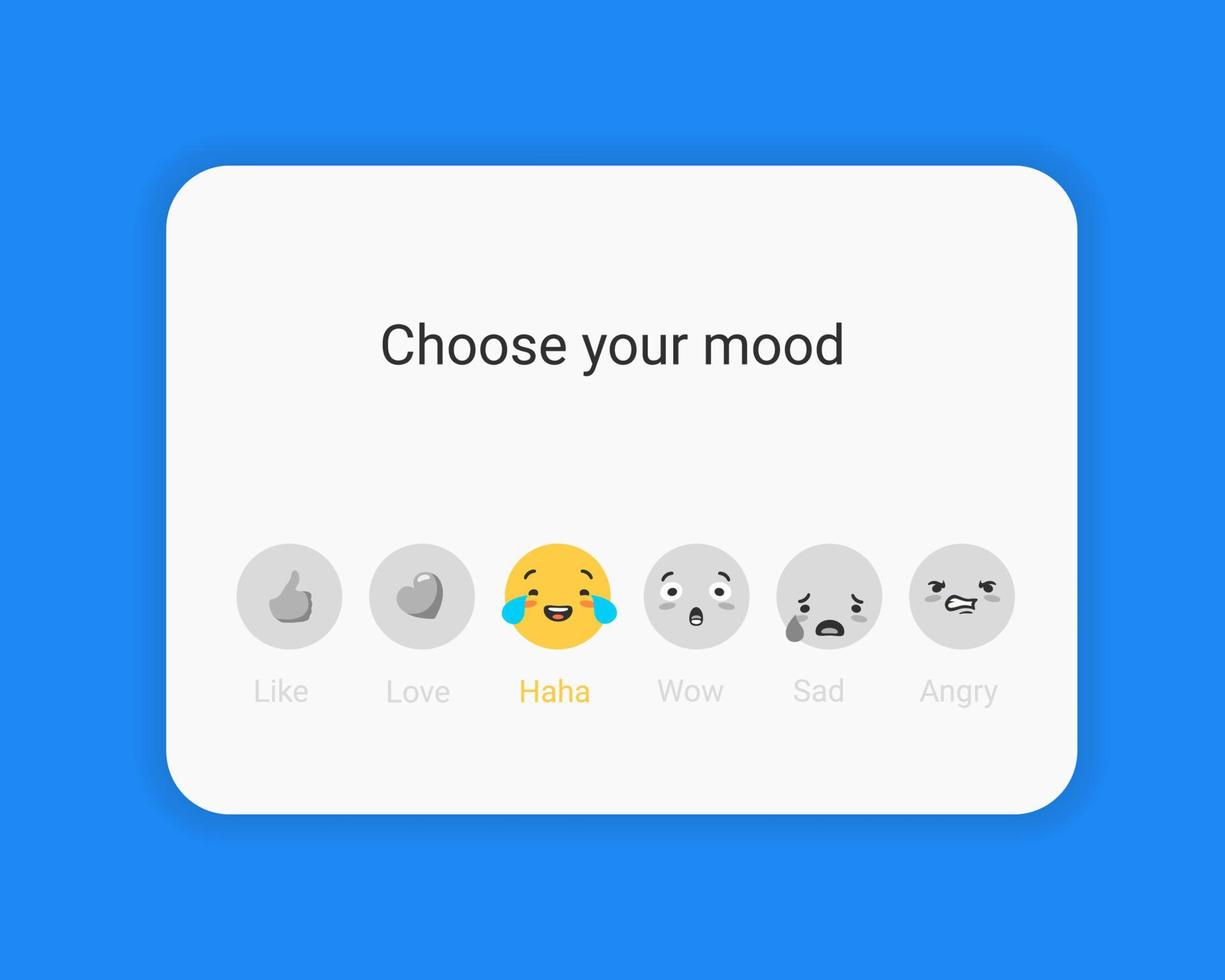 escala de emociones emoji vector