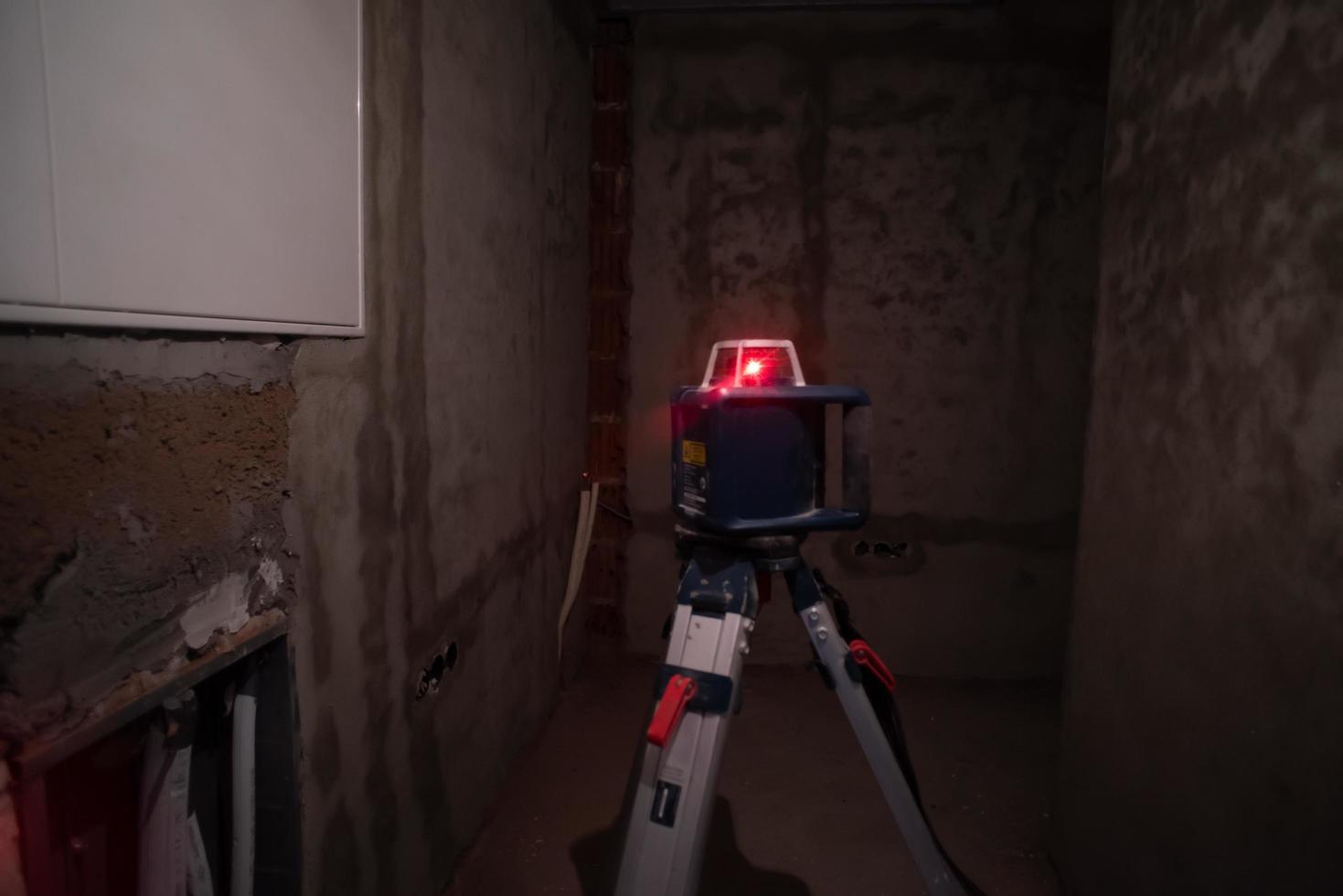 Laser equipment at a construction site photo