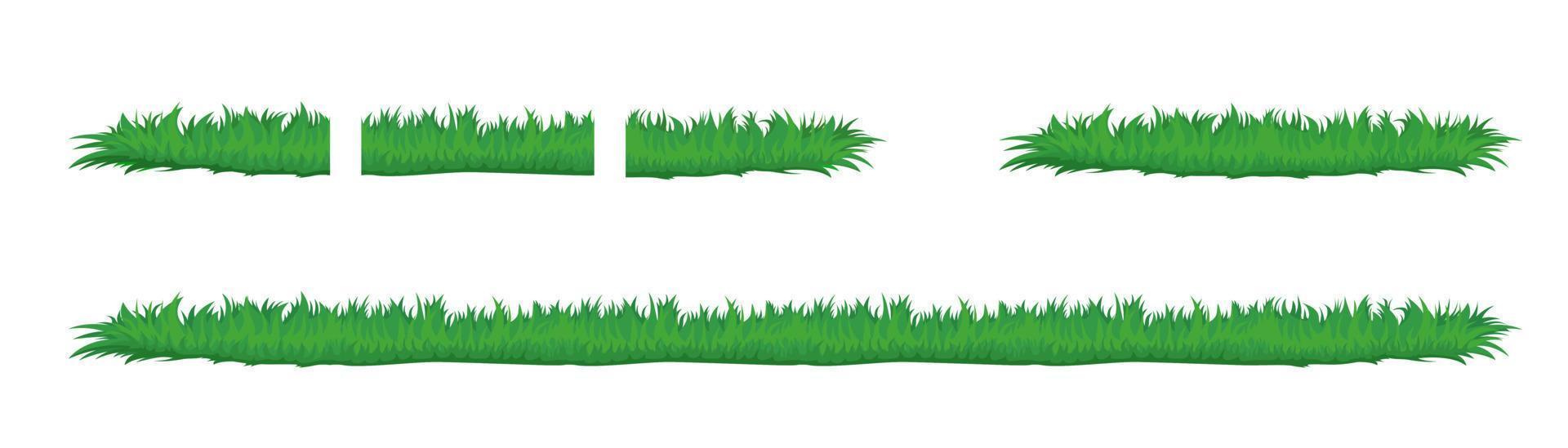 Spring grass seamless. Natural green saturated platform grass lawn lush horizontal ecological natural young vector foliage open green shoots beautiful clipart herbal seamless pattern.