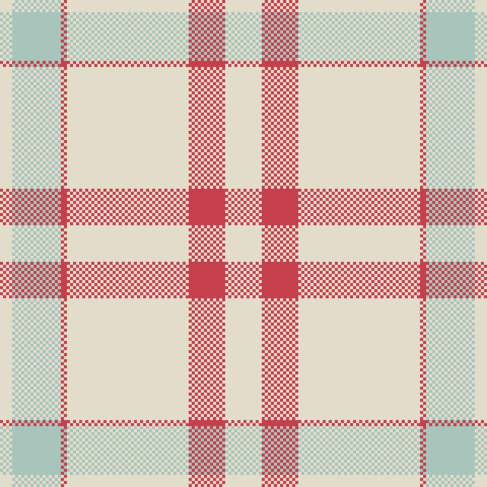 Pixel background vector design. Modern seamless pattern plaid. Square texture fabric. Tartan scottish textile. Beauty color madras ornament.