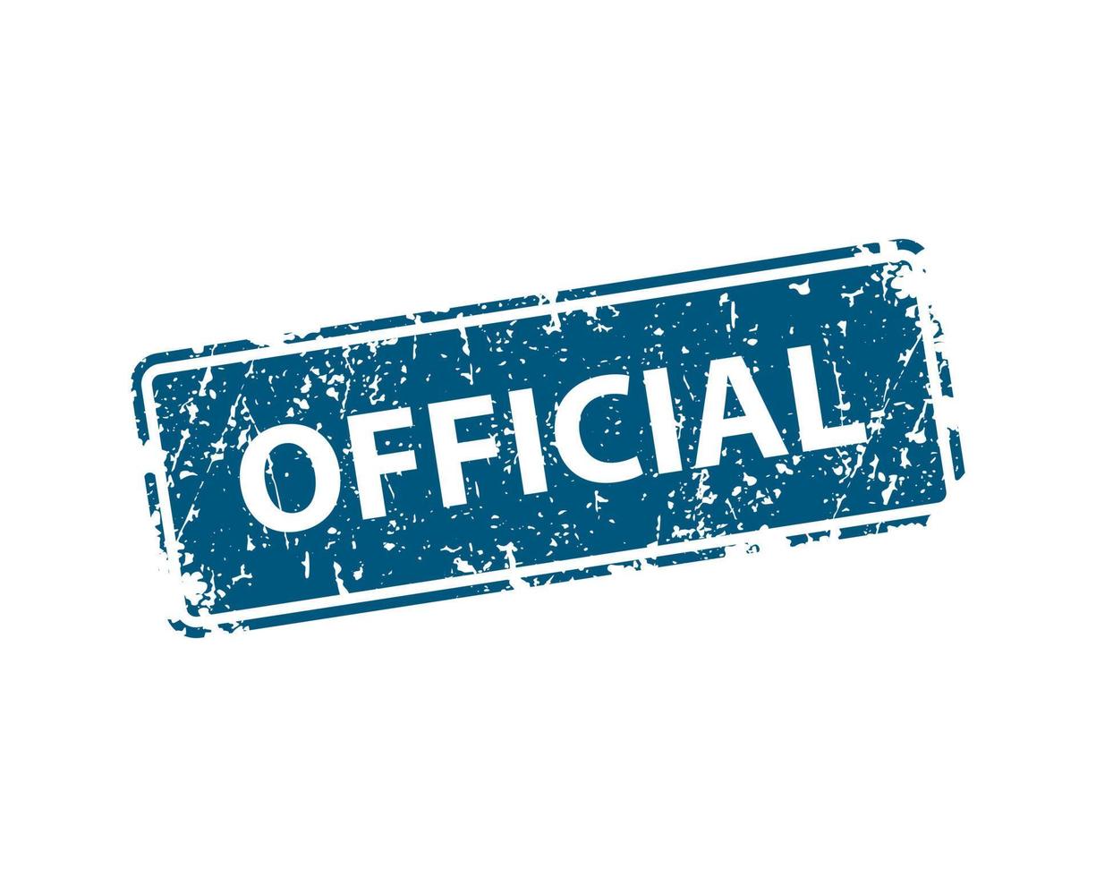 Official stamp vector texture. Rubber cliche imprint. Web or print design element for sign, sticker, label.