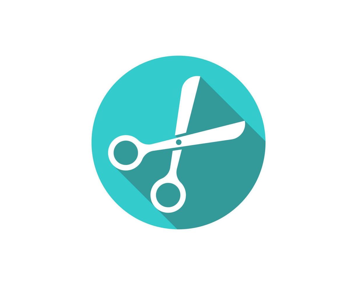 Scissor icon. Scissors vector design element or logo template. Isolated on white background.