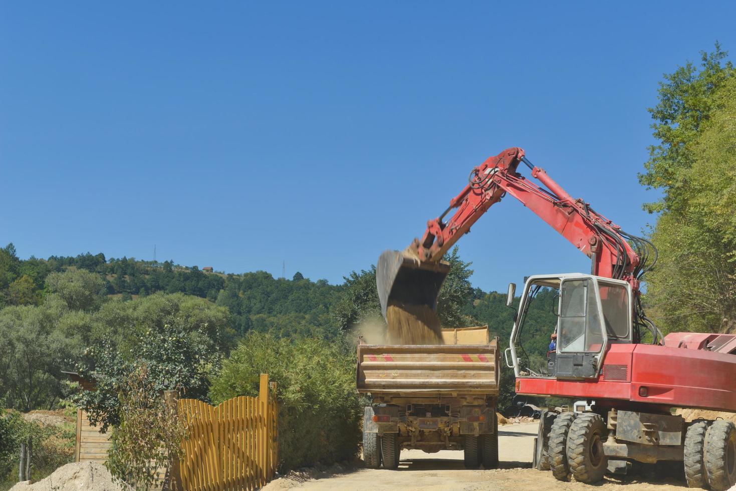 industrial truck loader excavator photo