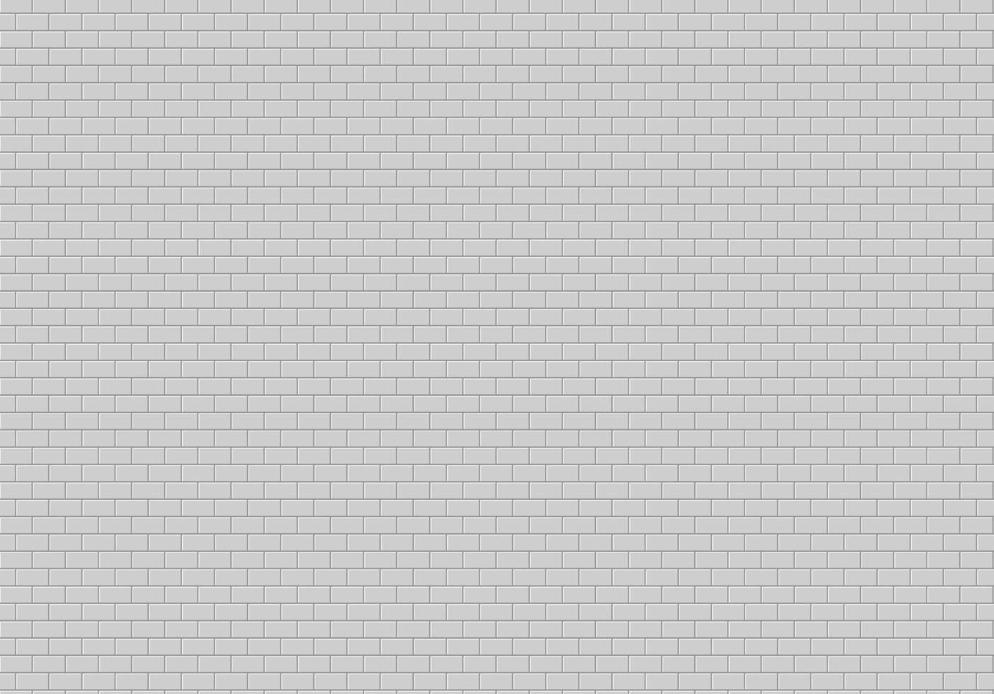 White brick wall background. Gray bricks texture seamless pattern vector. vector