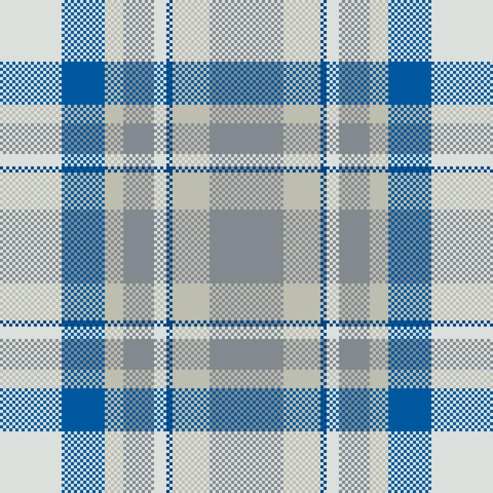 Pixel background vector design. Modern seamless pattern plaid. Square texture fabric. Tartan scottish textile. Beauty color madras ornament.