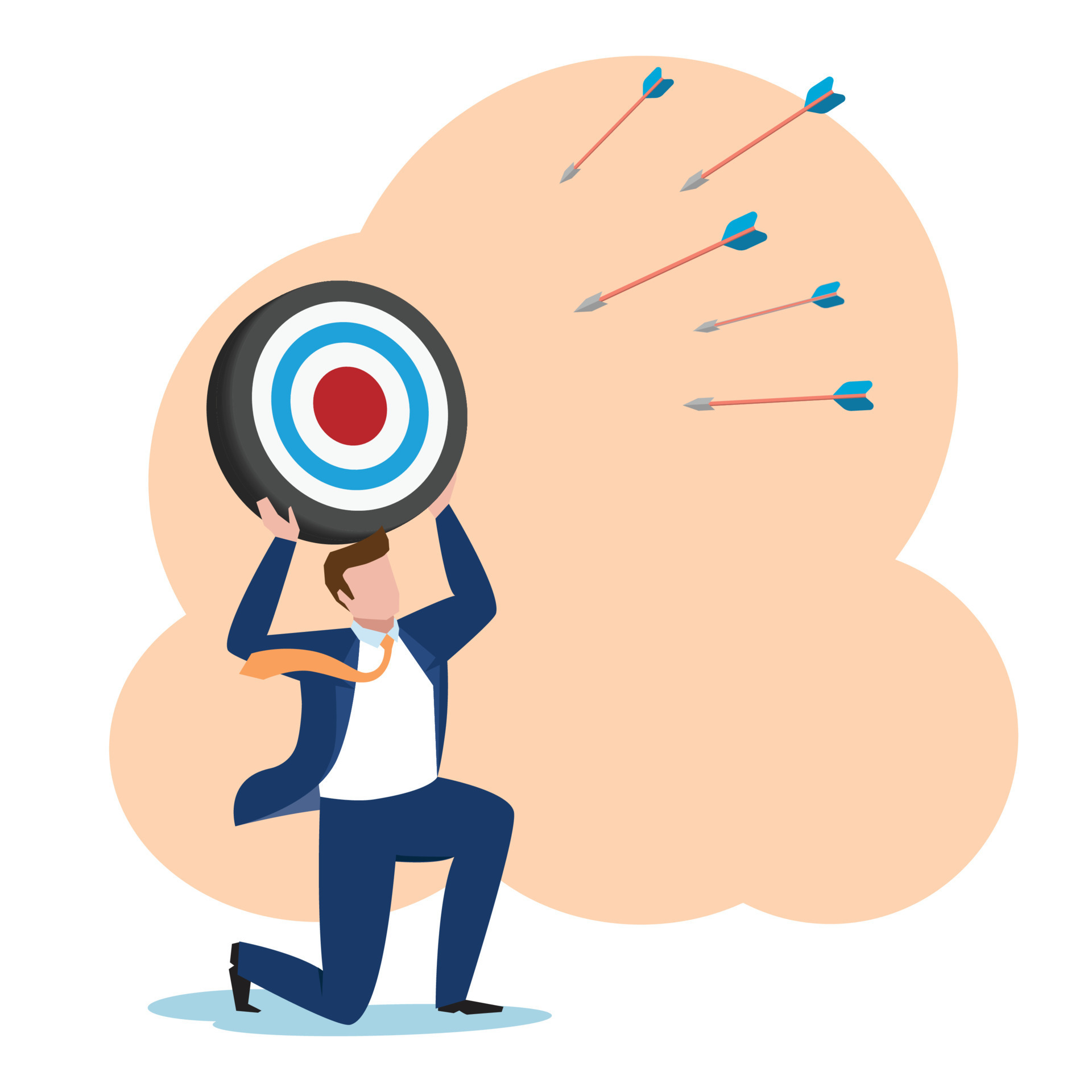 Leader help and set Goal Target for member. And Take effort to target. 11916605 Vector Art at