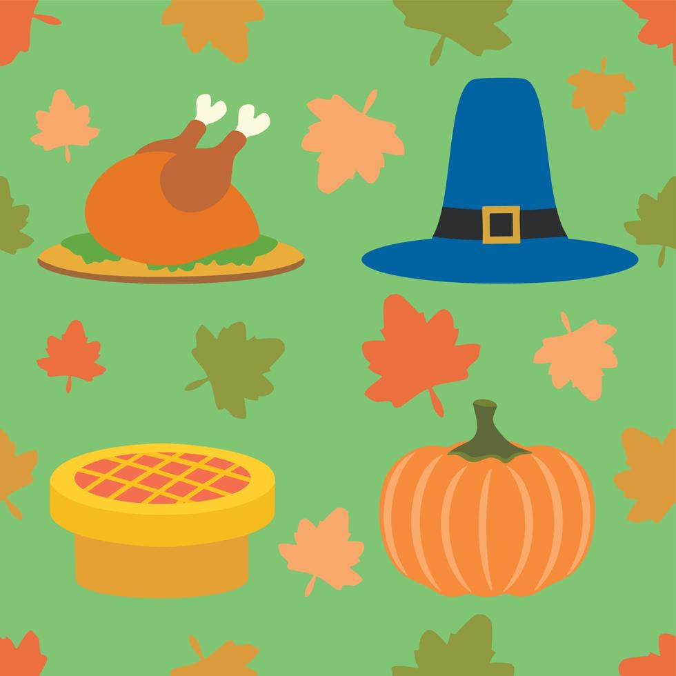 Thanksgiving day seamless background vector