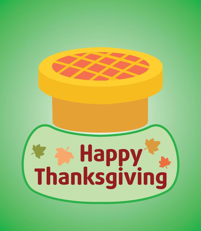 Thanksgiving day background with pie vector