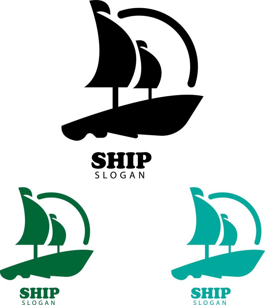 logotipo de velas y barcos vector