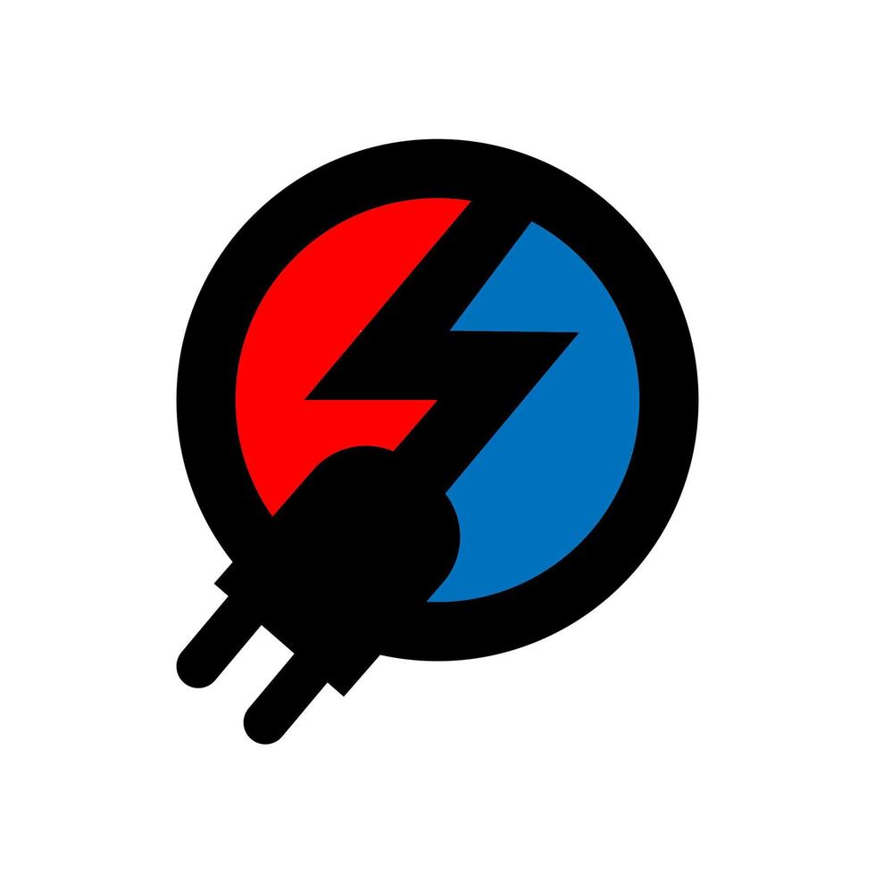 logotipo de icono de conexión de alimentación vector