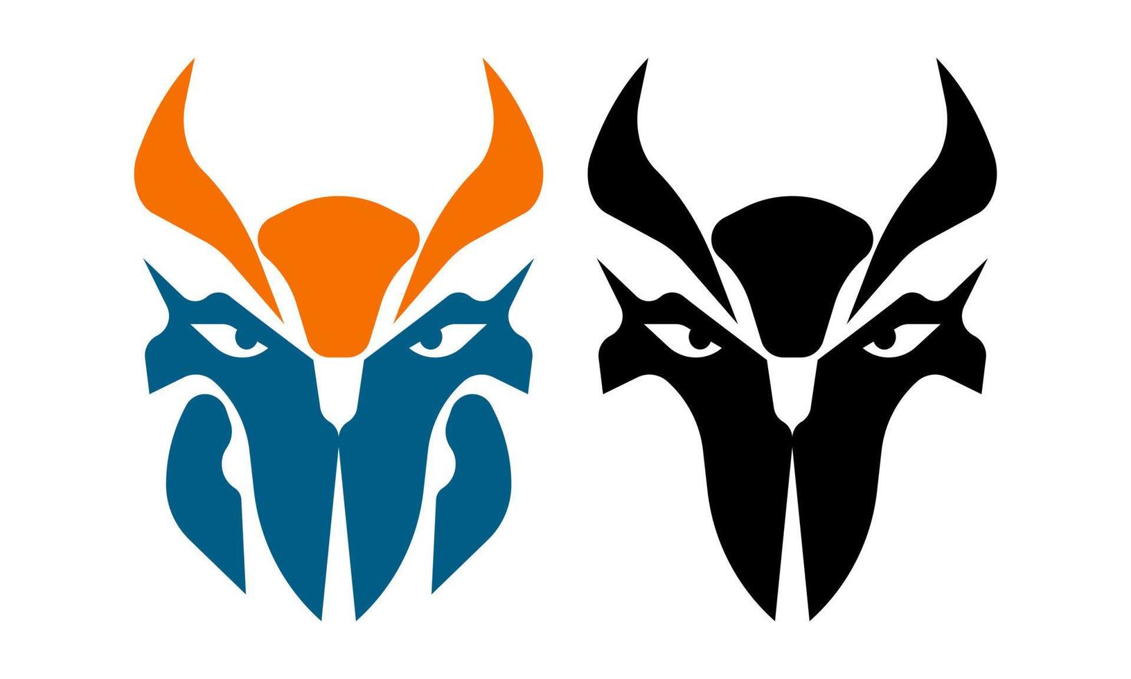 owl face logo icon vector