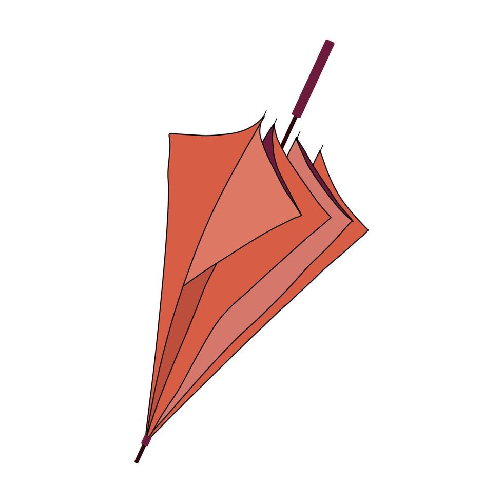 an orange umbrella vector