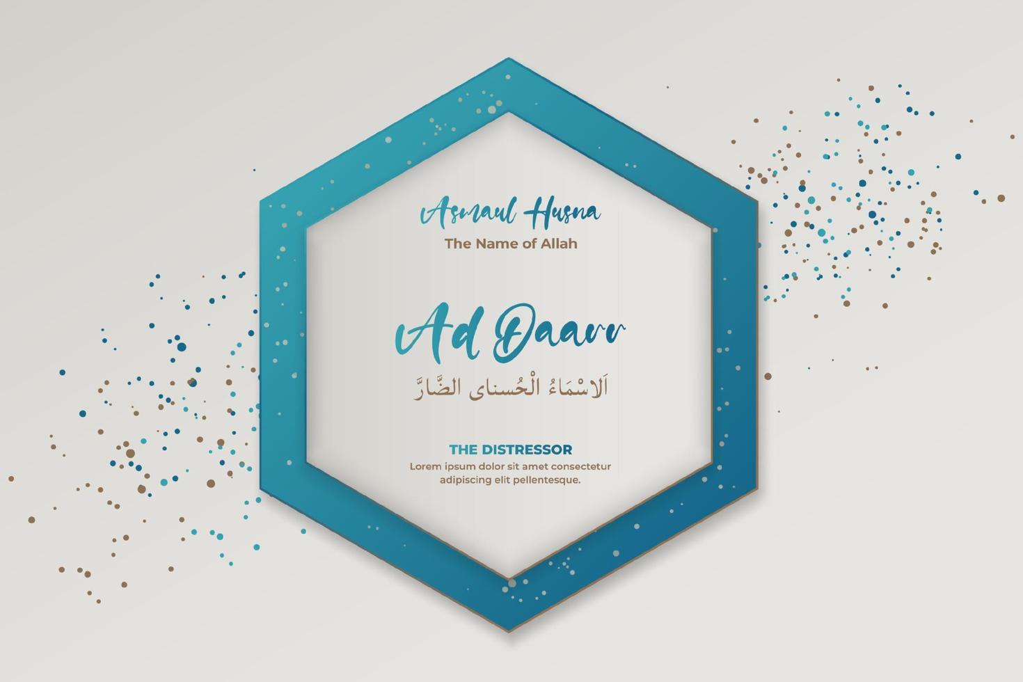 The Name of Allah, The Distressor, Ad Daarr vector