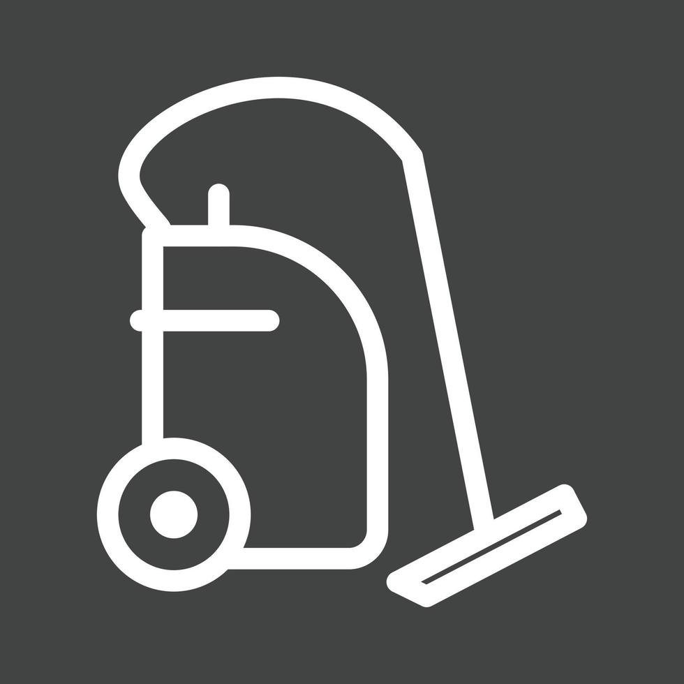 Vaccum Cleaner Line Inverted Icon vector