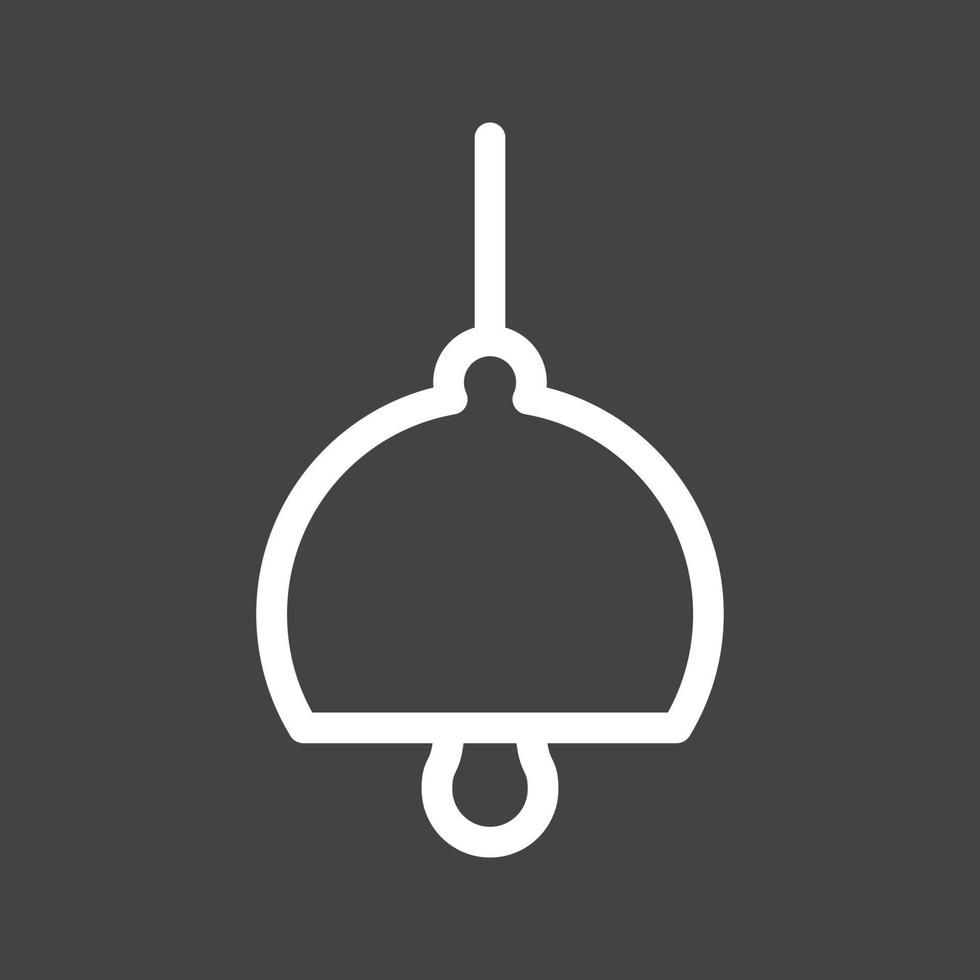Ceiling Light Line Inverted Icon vector
