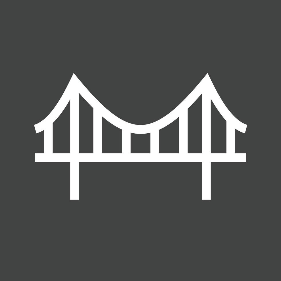 Bridge Line Inverted Icon vector