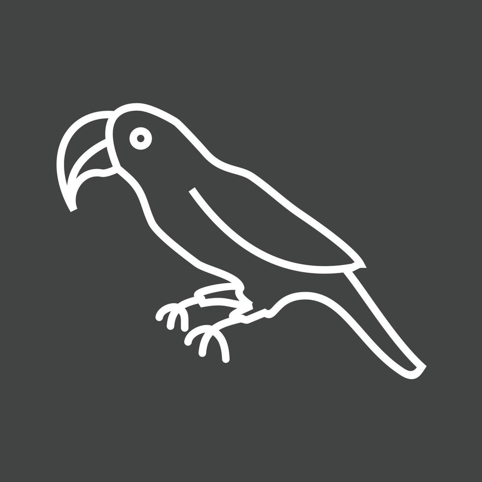 Parrot Line Inverted Icon vector