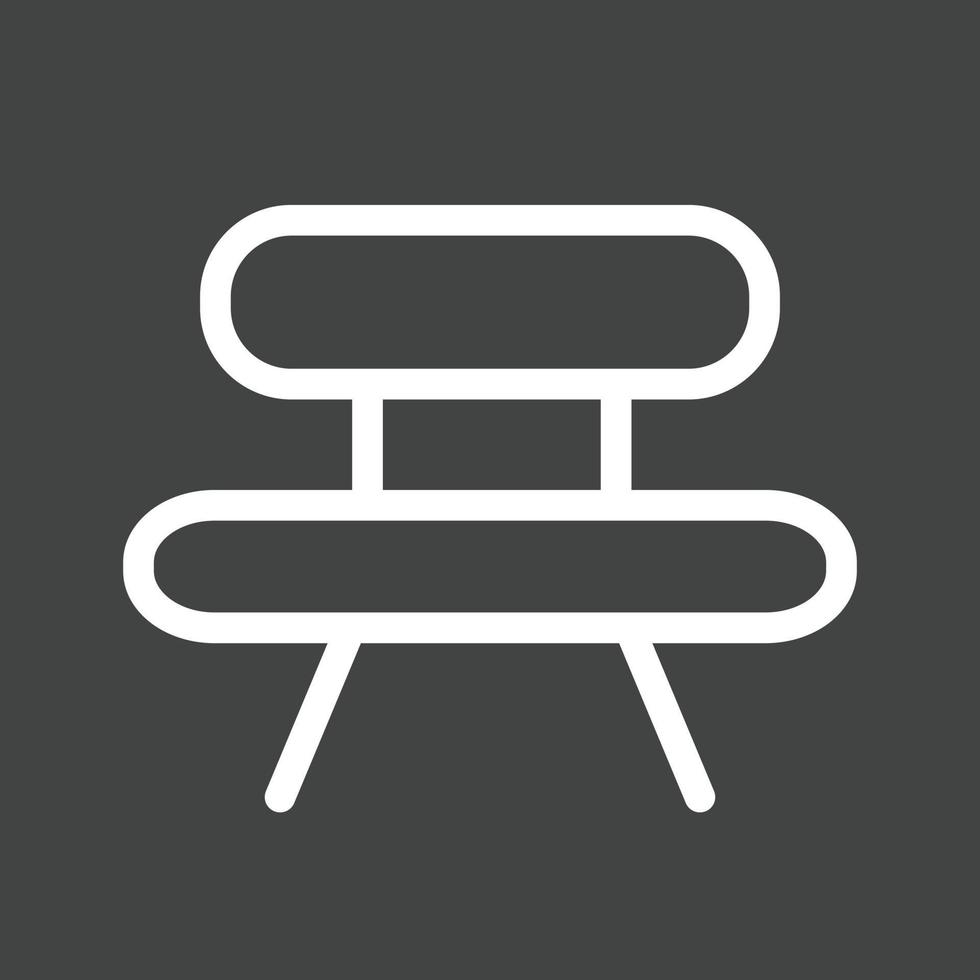 Wooden Bench Line Inverted Icon vector