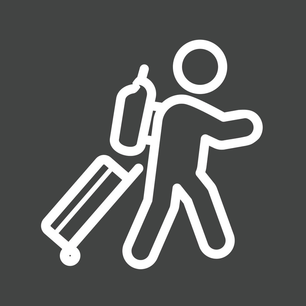Carrying Luggage Line Inverted Icon 11917383 Vector Art at Vecteezy