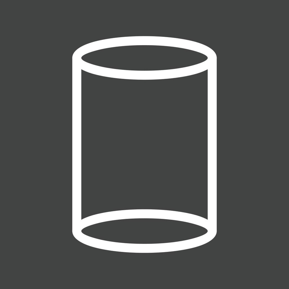 Cylinder Line Inverted Icon vector