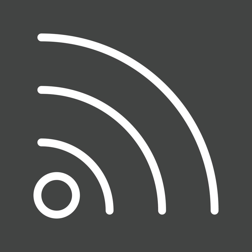 Rss Feed Line Inverted Icon vector