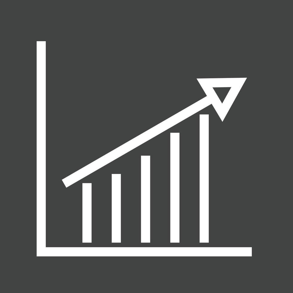 Escalating Bar Graph Line Inverted Icon vector