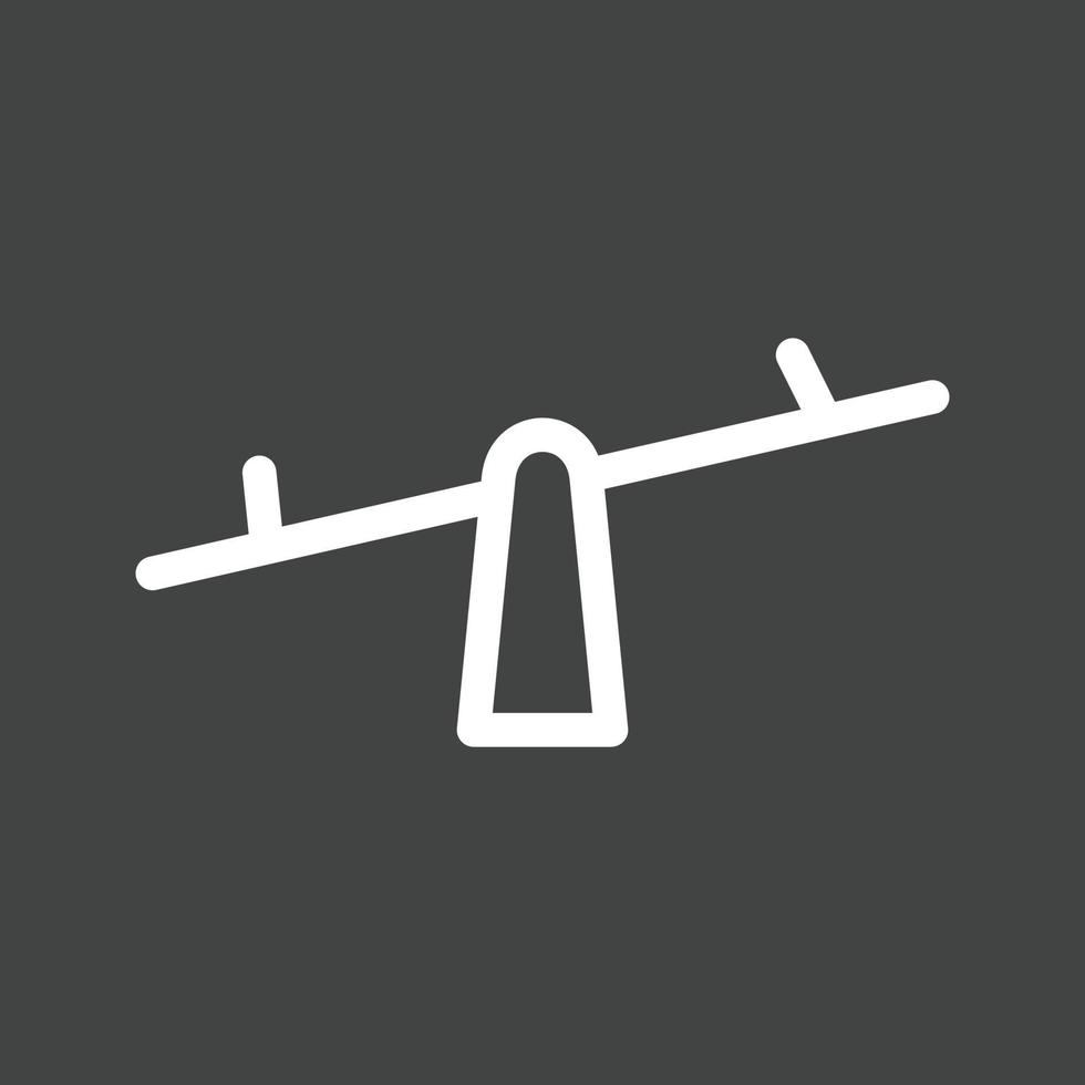 Seesaw Line Inverted Icon vector