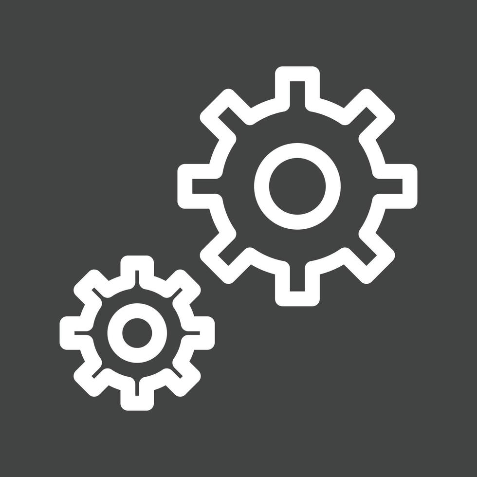 Hardware Setup Line Inverted Icon vector