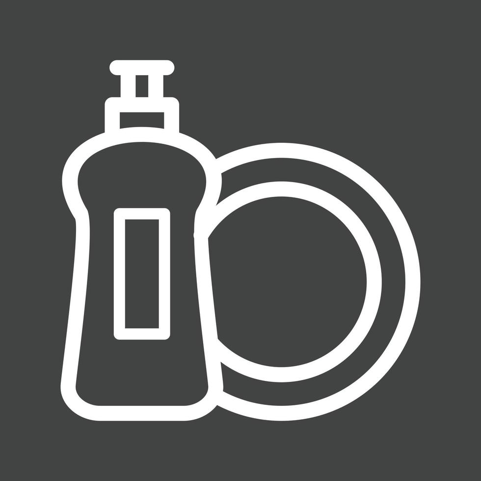 Dishwashing Soap Line Inverted Icon vector