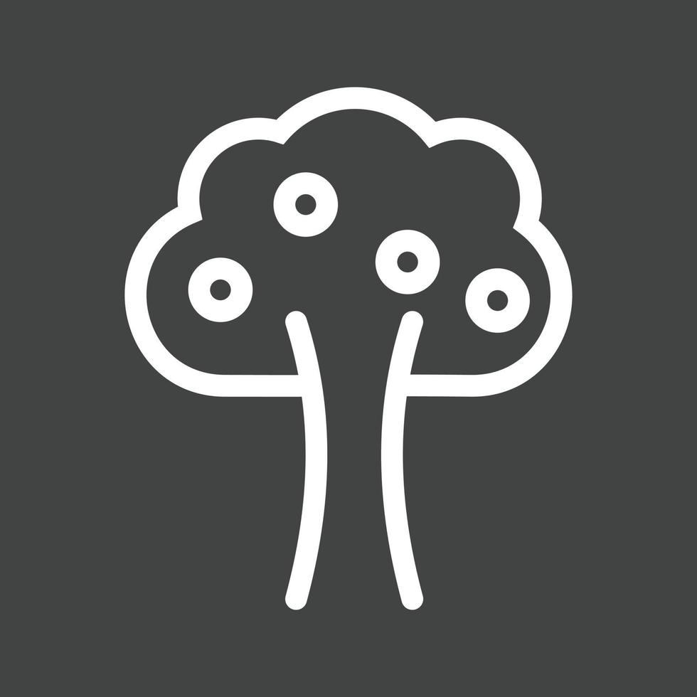 Fruit Tree Line Inverted Icon vector