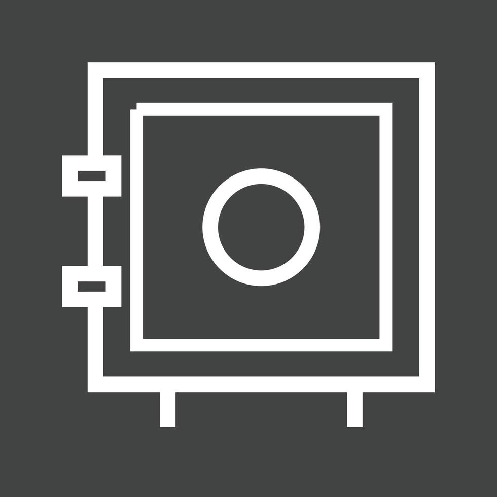 Vault I Line Inverted Icon vector