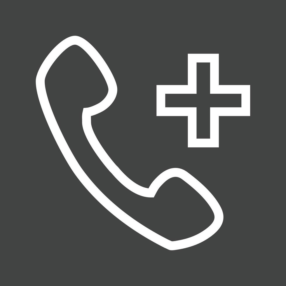 Helpline Line Inverted Icon vector