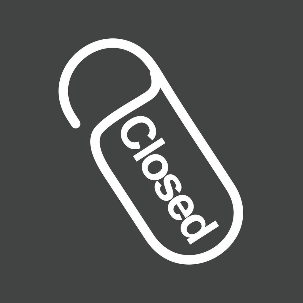 Closed Tag I Line Inverted Icon vector