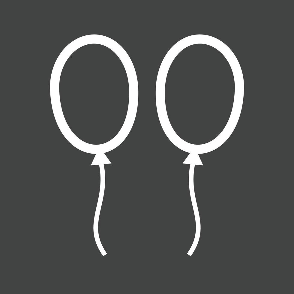 Balloons Line Inverted Icon vector