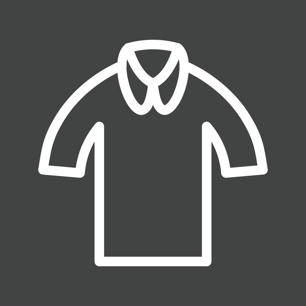 Casual Shirt Line Inverted Icon vector