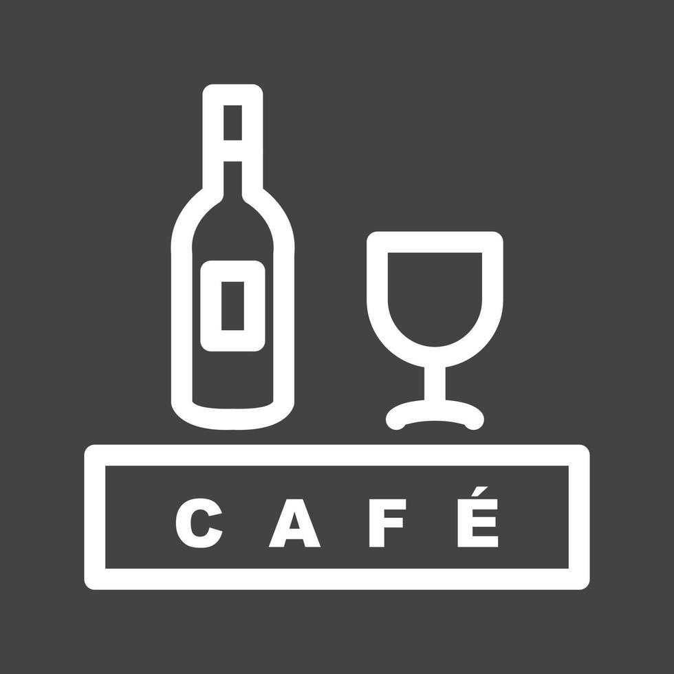 Drinks Cafe Line Inverted Icon vector