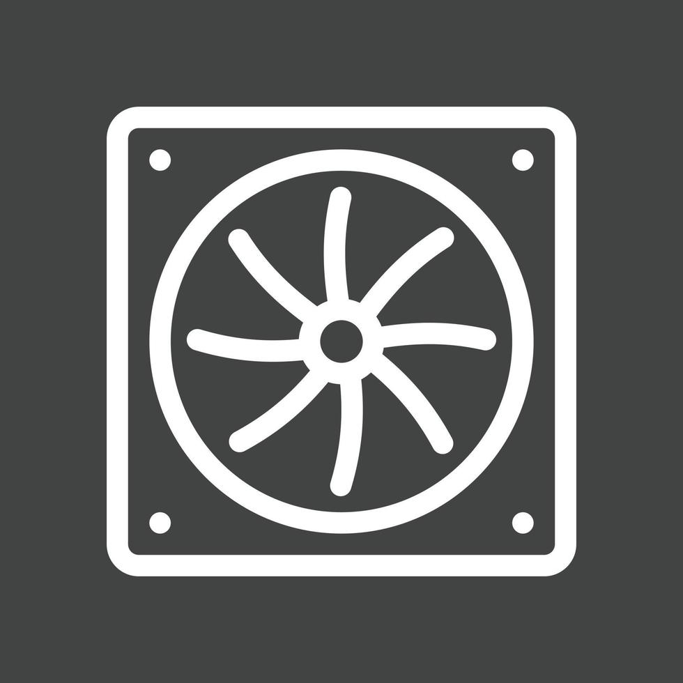 Processor Fan Line Inverted Icon vector