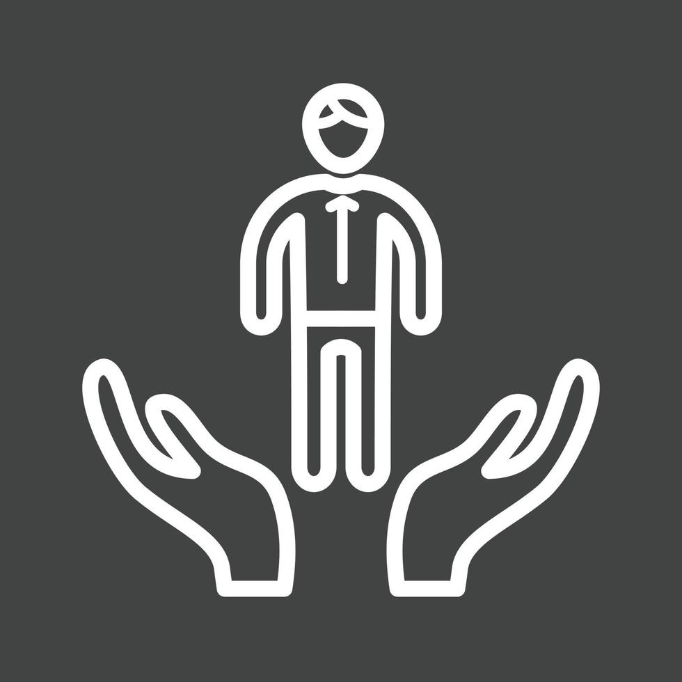 Support Line Inverted Icon vector