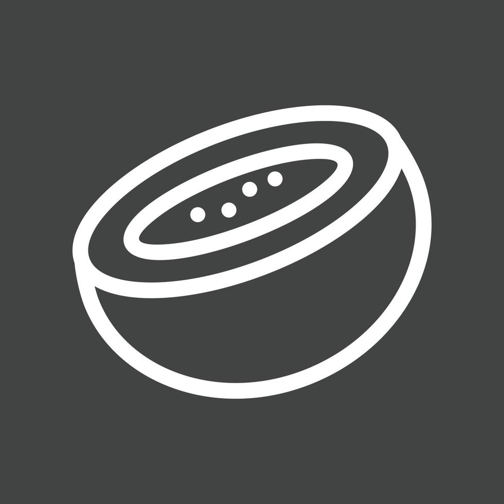 Coconut Line Inverted Icon vector