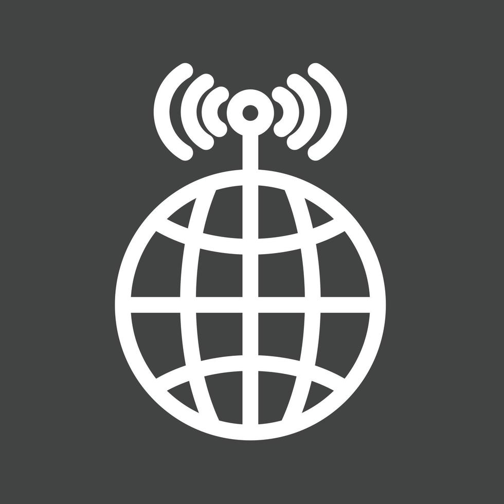 Global Signals Line Inverted Icon vector