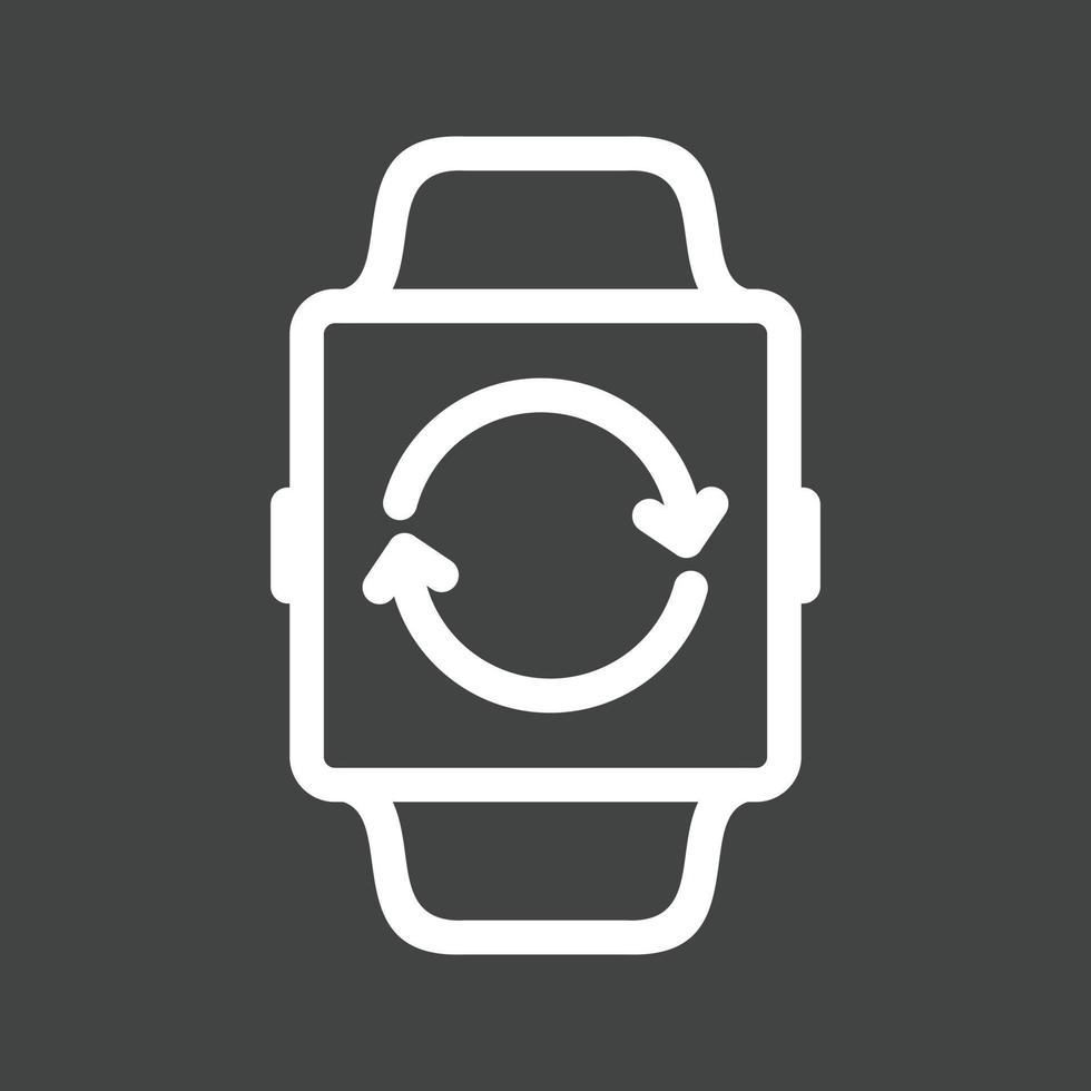 Watch Refresh Line Inverted Icon vector