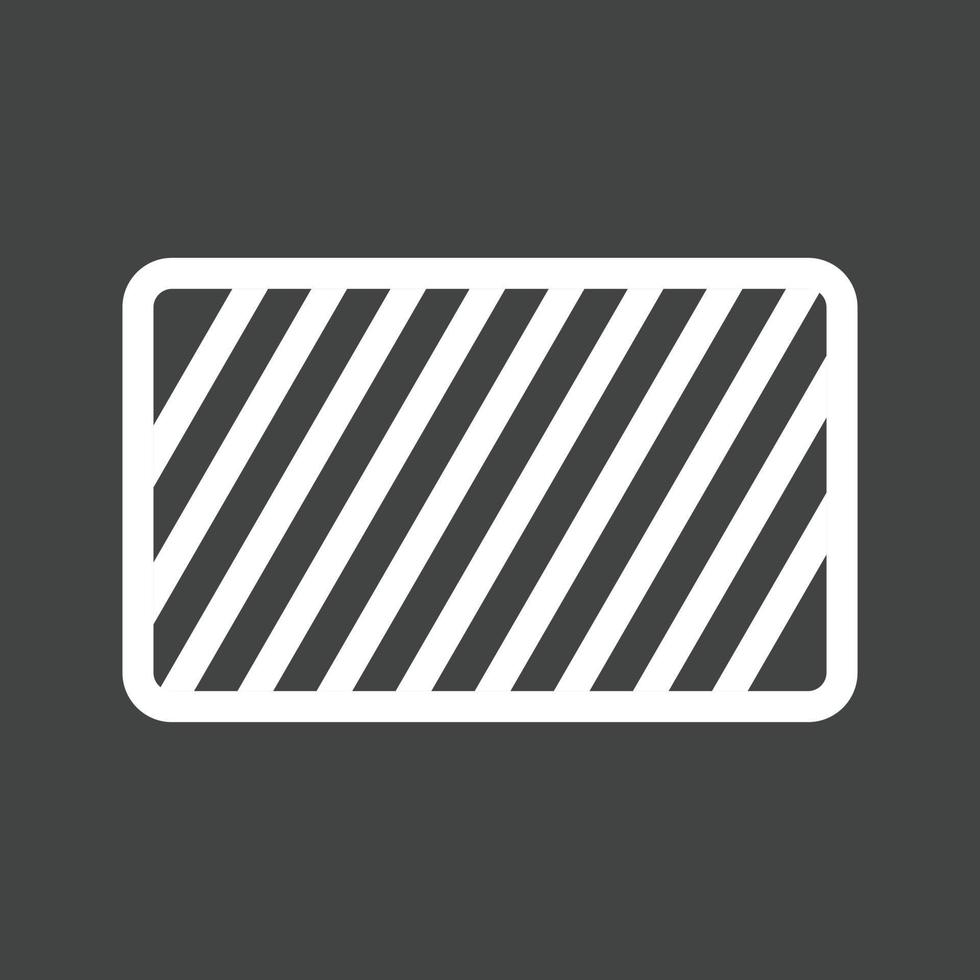 Caution Sign Line Inverted Icon vector