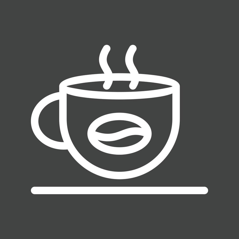 Hot Coffee Line Inverted Icon vector